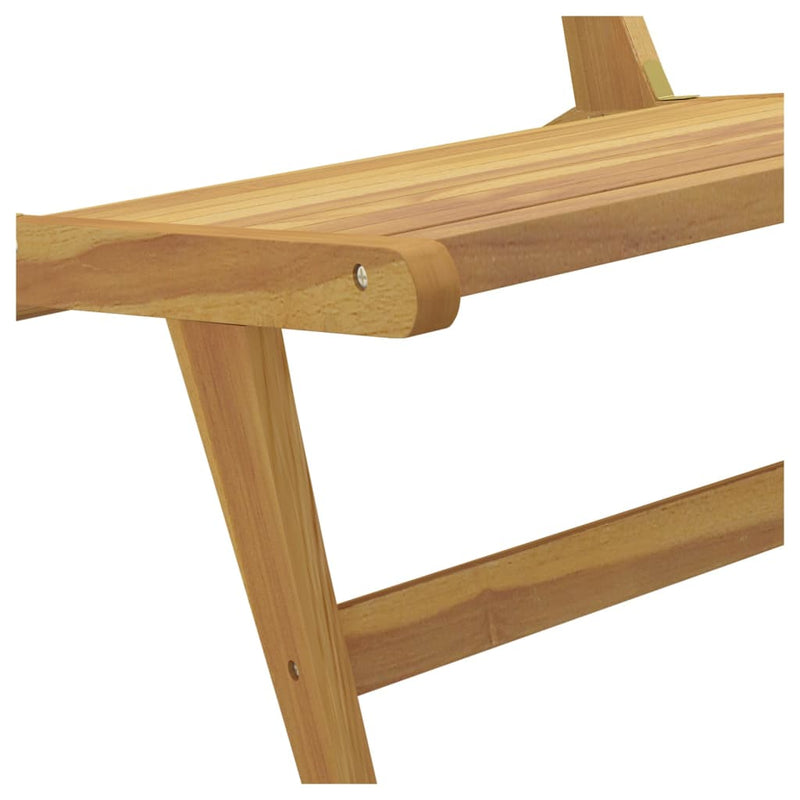 vidaXL Garden Chair with Footrest Solid Wood Teak