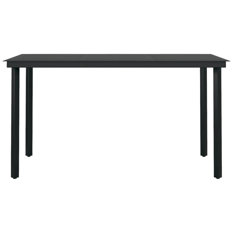 vidaXL 7 Piece Garden Dining Set Black