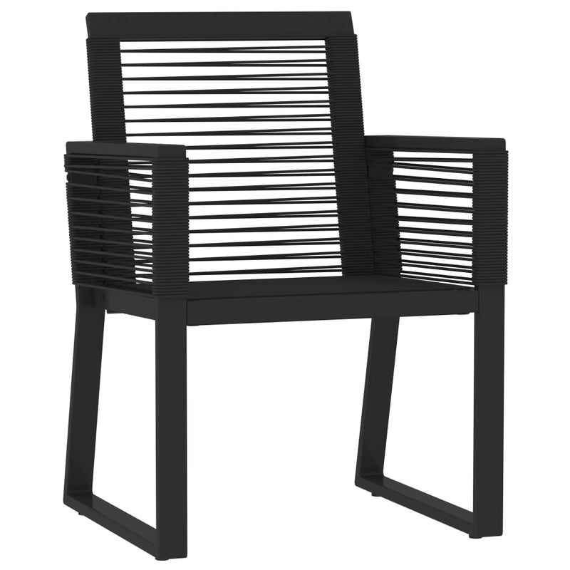vidaXL 3 Piece Garden Dining Set Black