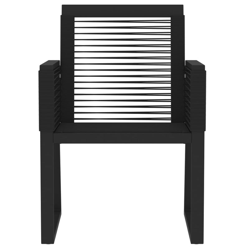 vidaXL 3 Piece Garden Dining Set Black