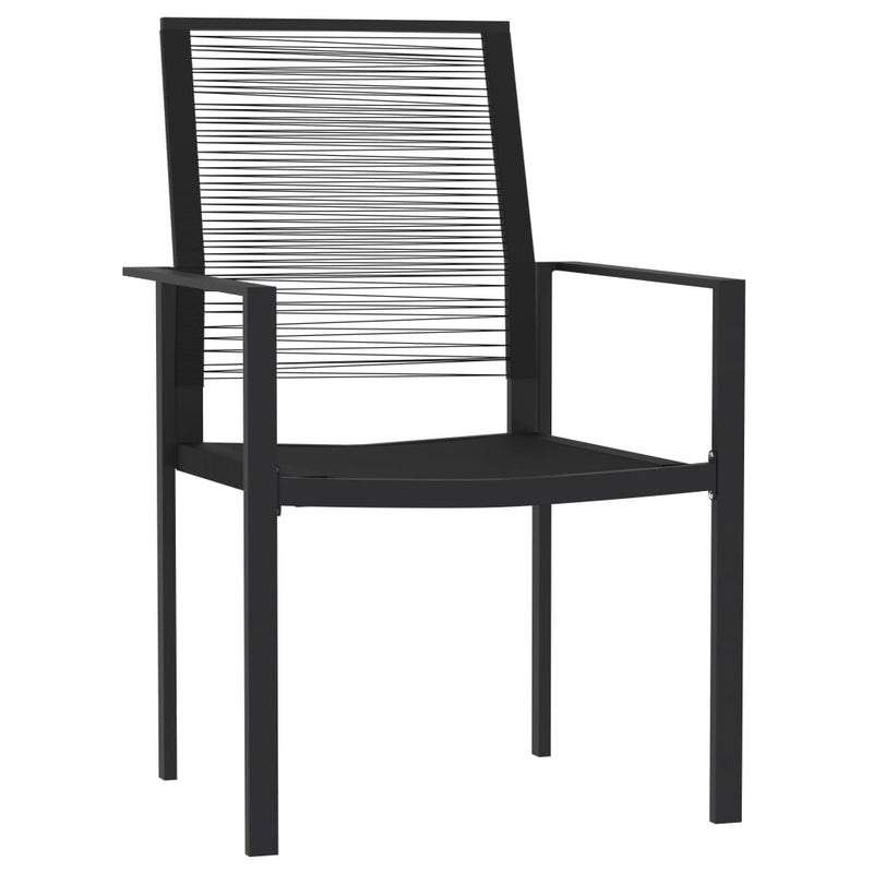 vidaXL 3 Piece Garden Dining Set Black