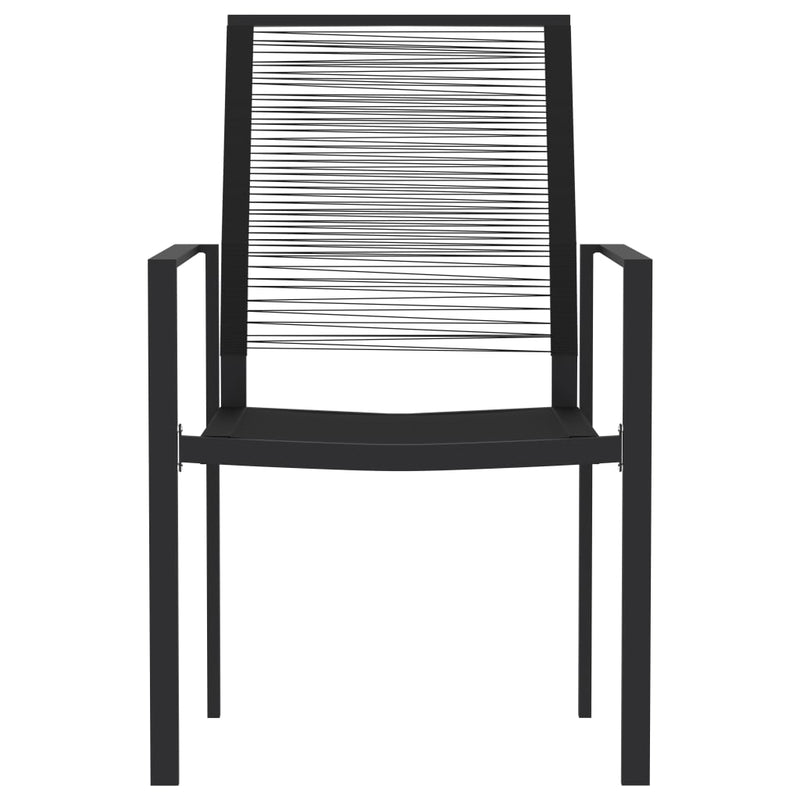 vidaXL 3 Piece Garden Dining Set Black