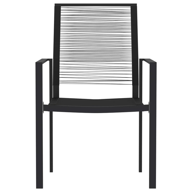 vidaXL 5 Piece Garden Dining Set Black