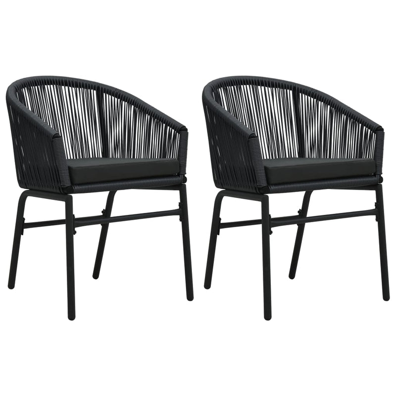 vidaXL 3 Piece Garden Dining Set Black