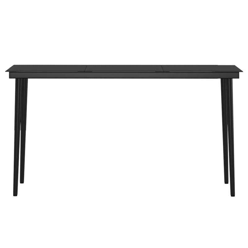 vidaXL 5 Piece Garden Dining Set with Cushions Black
