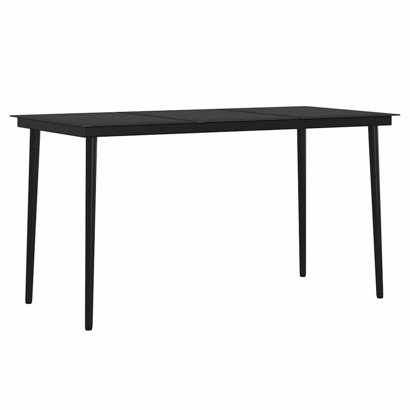 vidaXL 7 Piece Garden Dining Set with Cushions Grey and Black