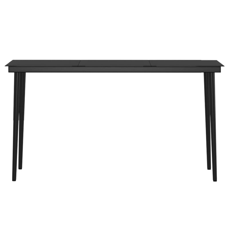 vidaXL 7 Piece Garden Dining Set with Cushions Grey and Black