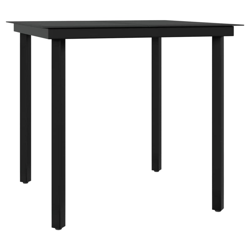 vidaXL 3 Piece Outdoor Dining Set with Cushions Grey and Black