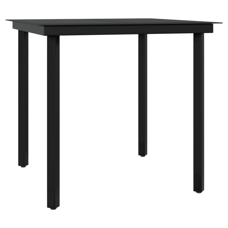 vidaXL 5 Piece Outdoor Dining Set with Cushions Grey and Black
