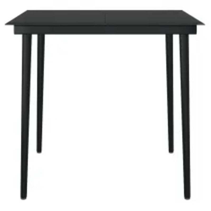 vidaXL 5 Piece Garden Dining Set with Cushions Black