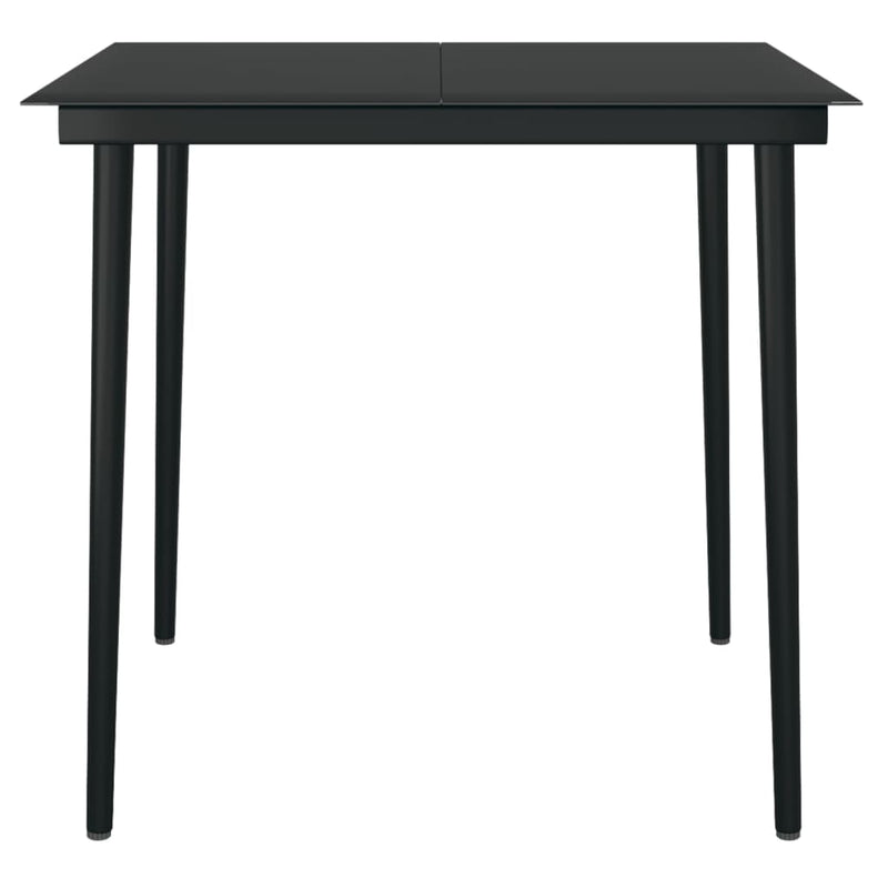 vidaXL 3 Piece Outdoor Dining Set with Cushions Grey and Black