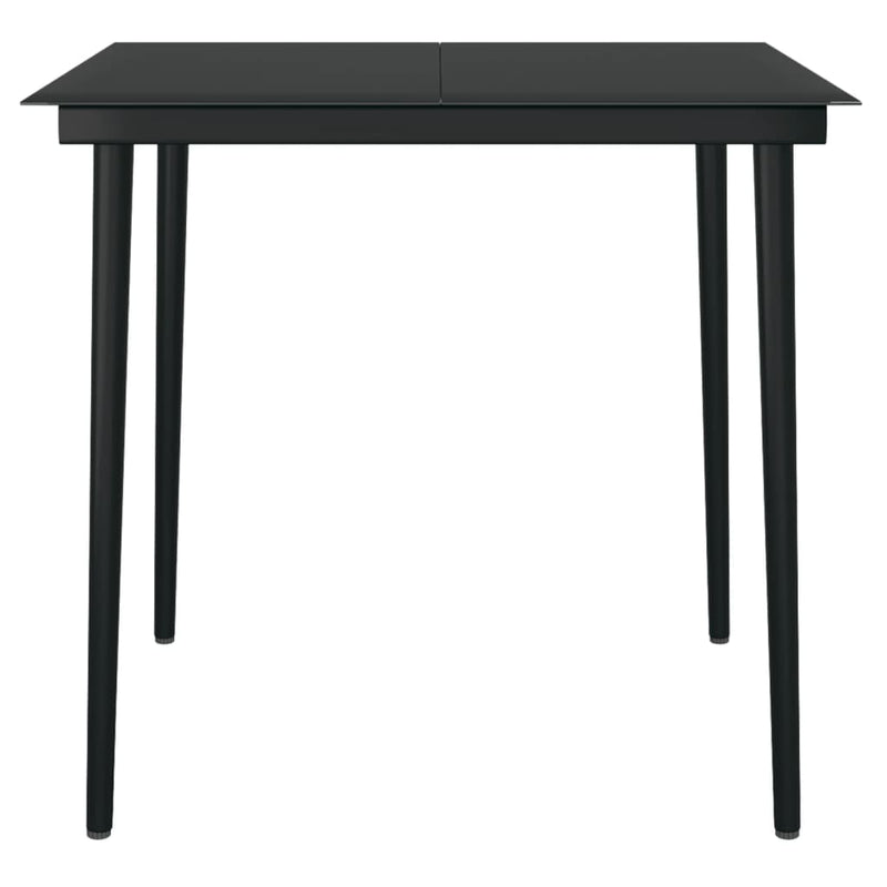 vidaXL 3 Piece Garden Dining Set Brown and Black