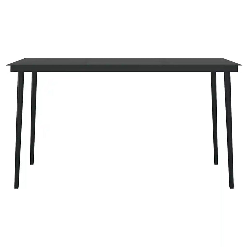 5 Piece Garden Dining Set Black