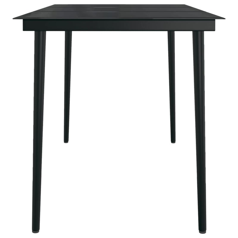 vidaXL 7 Piece Garden Dining Set Black