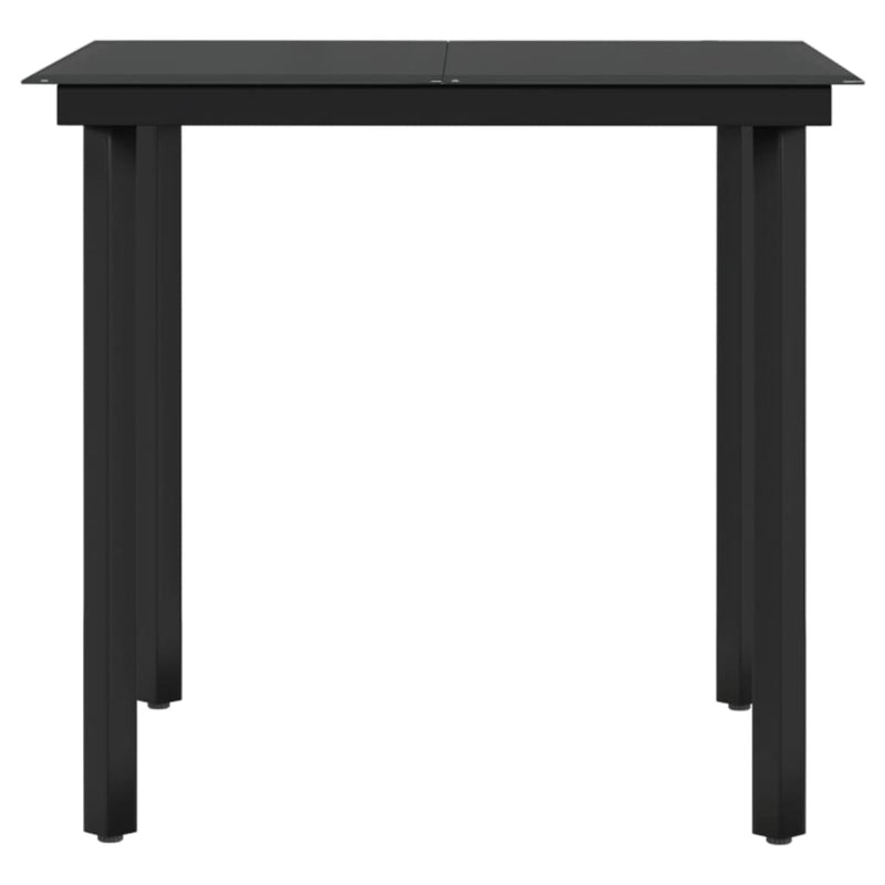 vidaXL 5 Piece Garden Dining Set with Cushions Black