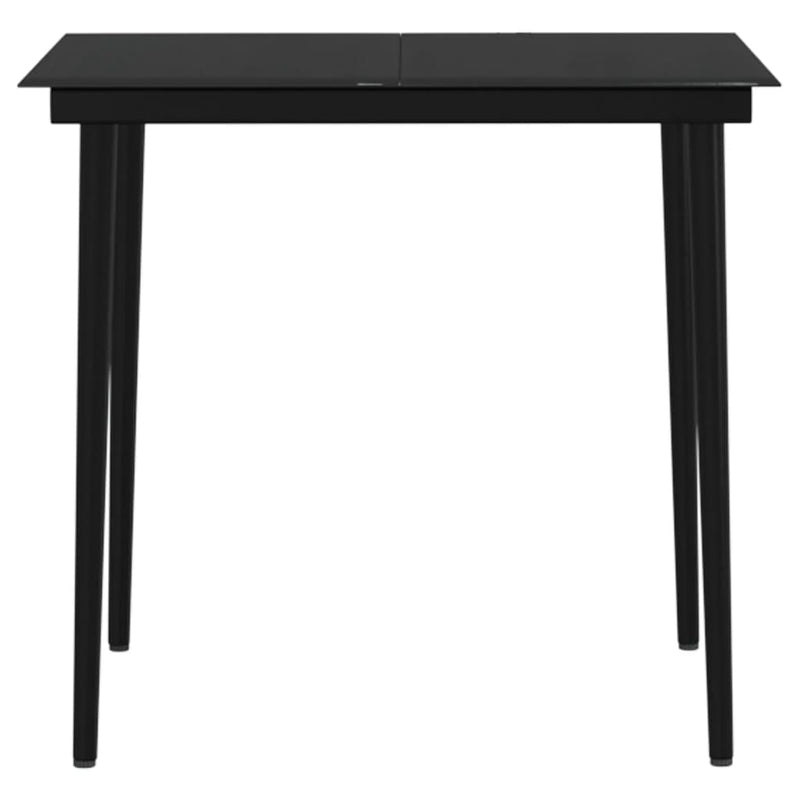 vidaXL 5 Piece Garden Dining Set with Cushions Black
