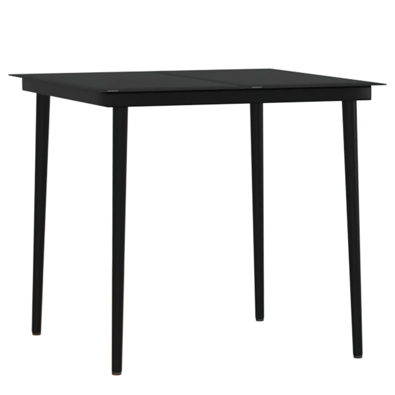 3 Piece Garden Dining Set with Cushions Brown