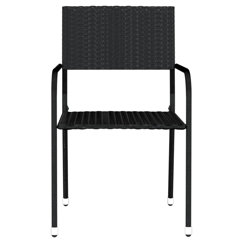 vidaXL 5 Piece Garden Dining Set Black