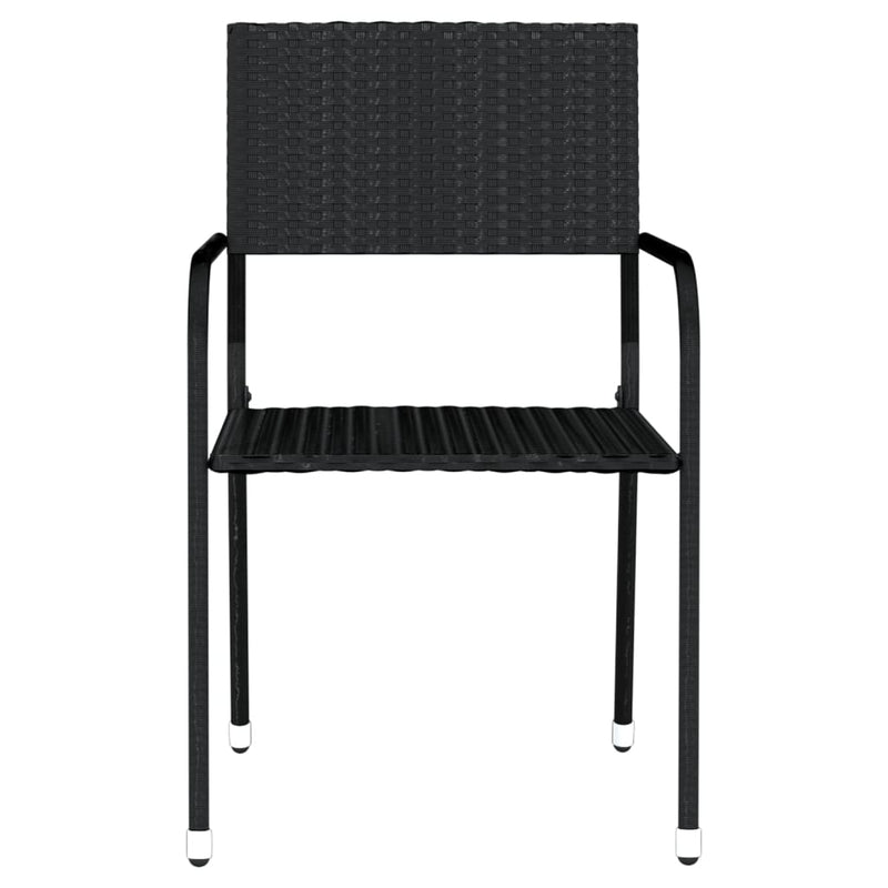 vidaXL 7 Piece Garden Dining Set Black