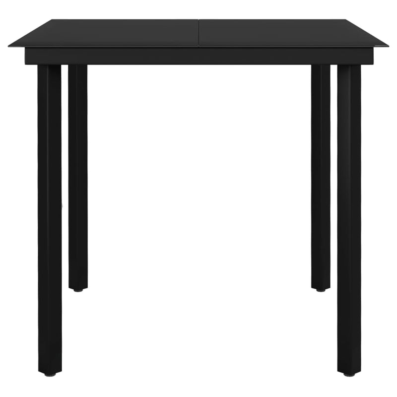 vidaXL 5 Piece Garden Dining Set Black
