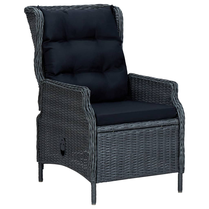 vidaXL 3 Piece Garden Dining Set Dark Grey