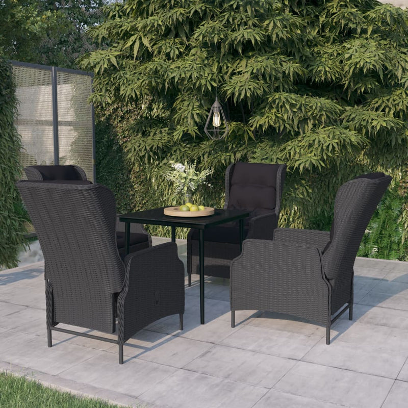 vidaXL 5 Piece Garden Dining Set Dark Grey