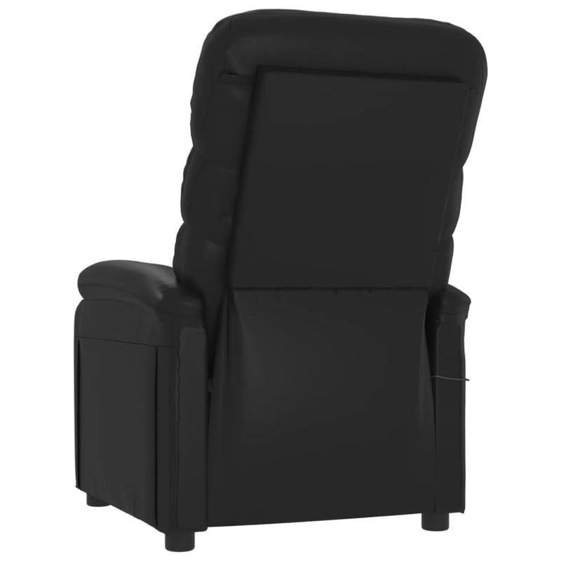 Massage Chair Black Faux Leather