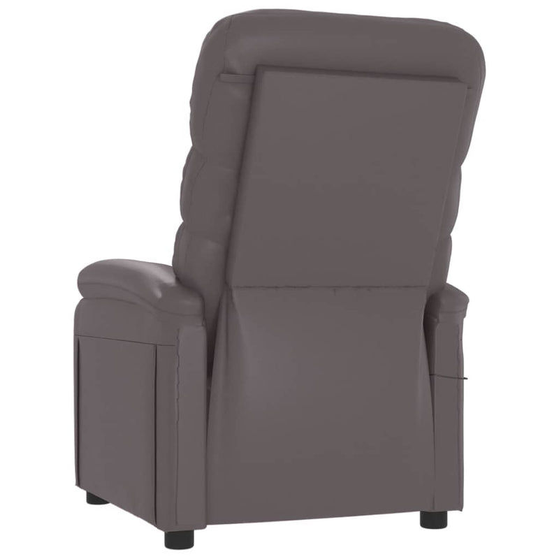 Massage Chair Grey Faux Leather