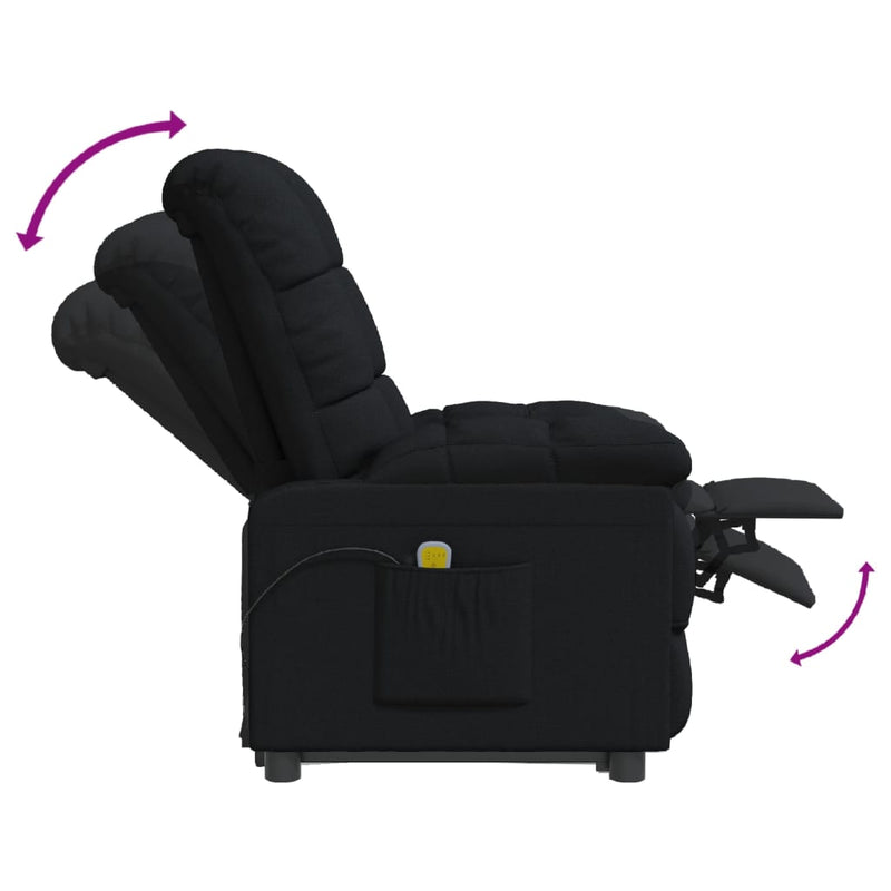 Massage Chair Black Fabric