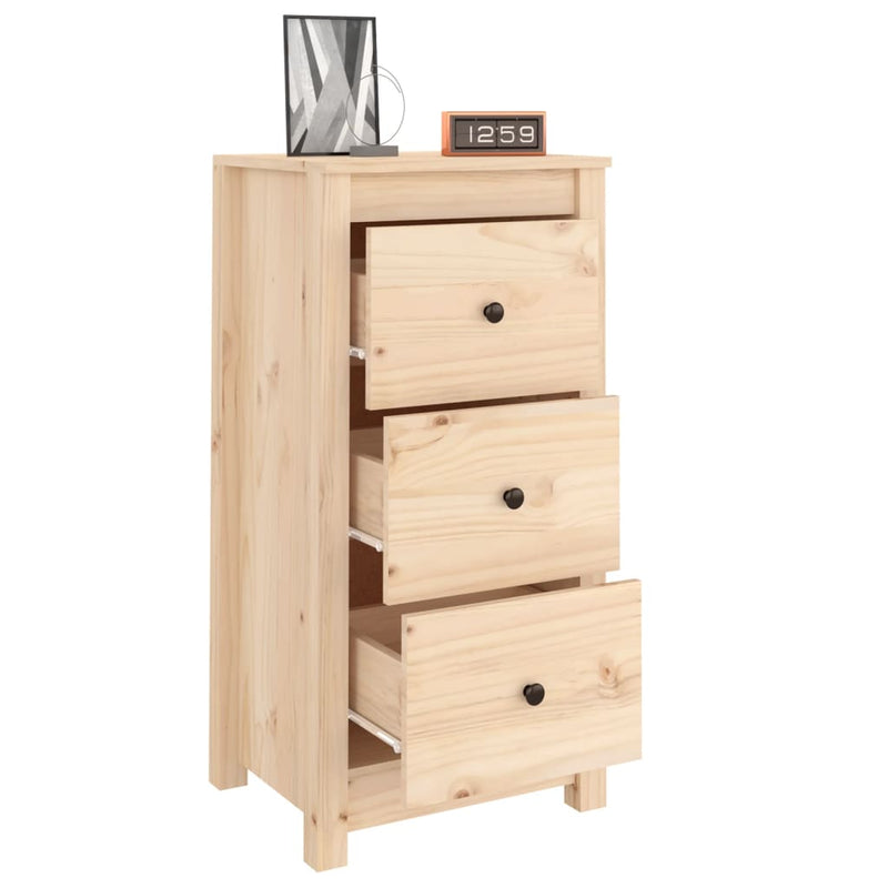 vidaXL Sideboards 2 pcs 40x35x80 cm Solid Wood Pine