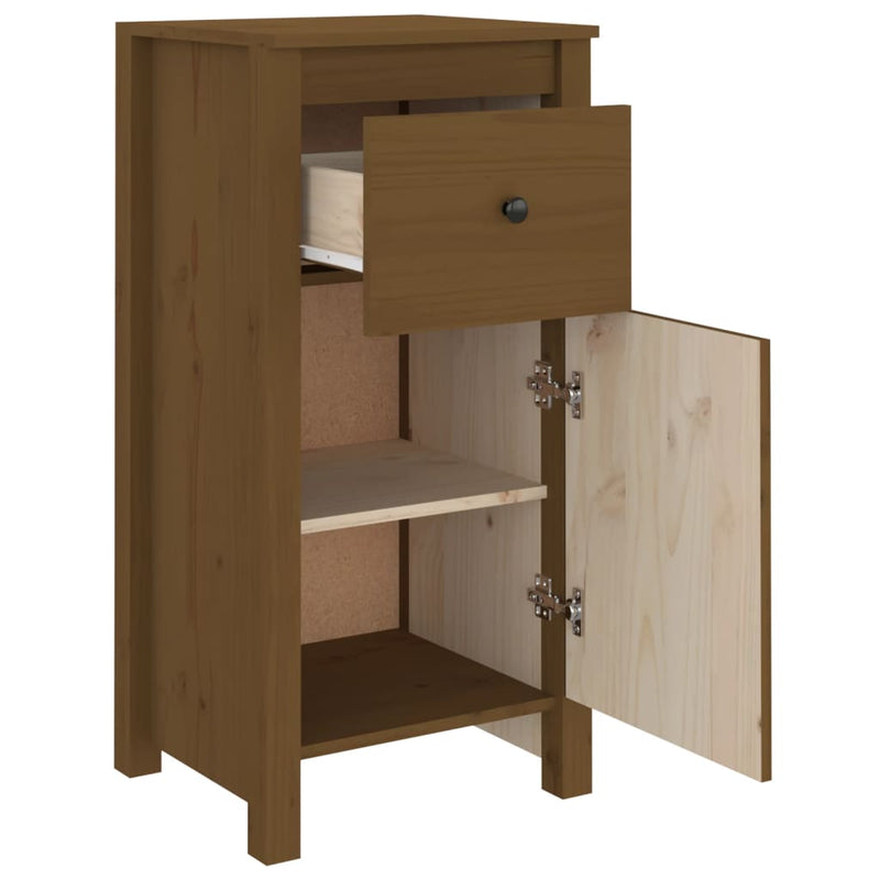 vidaXL Sideboards 2 pcs Honey Brown 40x35x80 cm Solid Wood Pine