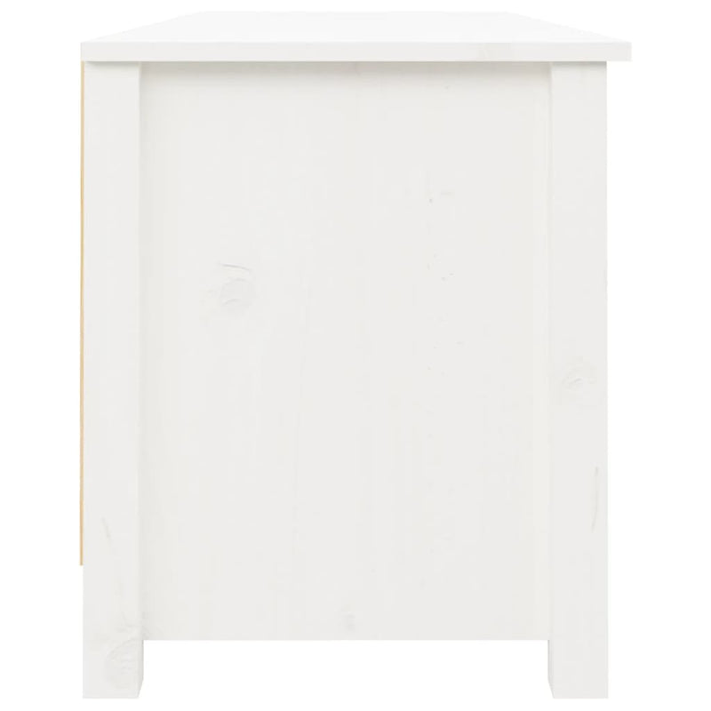 vidaXL Shoe Bench White 110x38x45.5 cm Solid Wood Pine