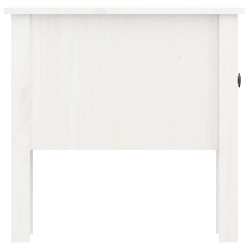 vidaXL Side Table White 50x50x49 cm Solid Wood Pine