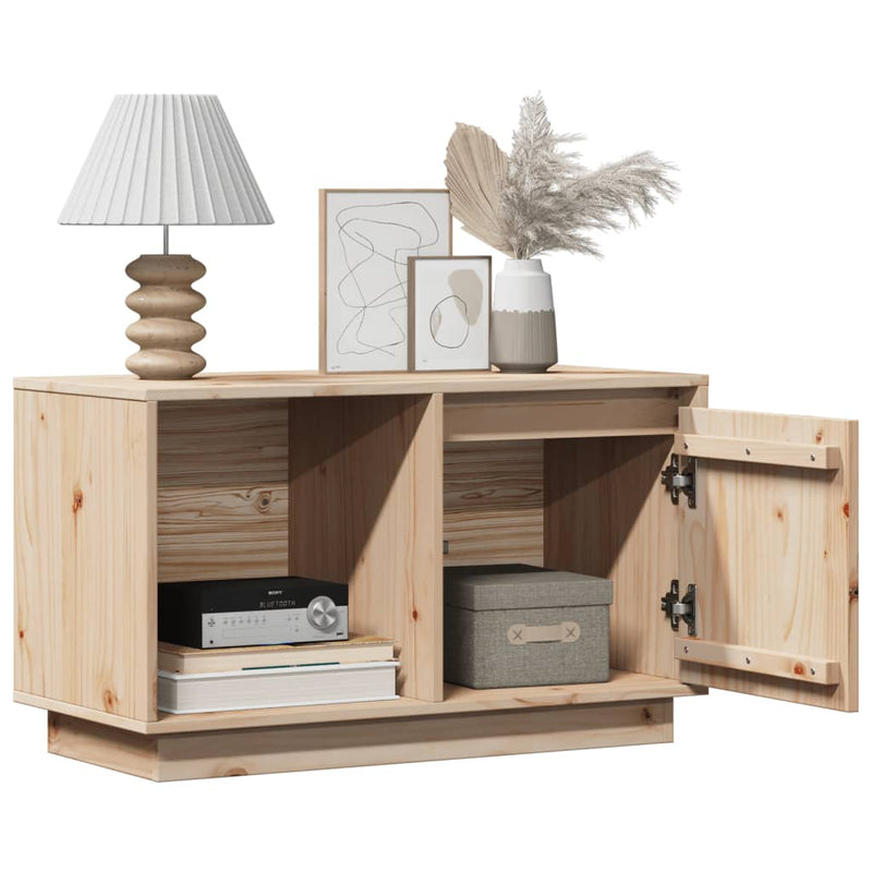 vidaXL TV Cabinet 74x35x44 cm Solid Wood Pine