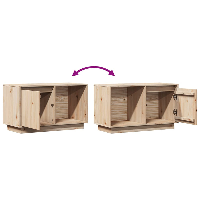 vidaXL TV Cabinet 74x35x44 cm Solid Wood Pine