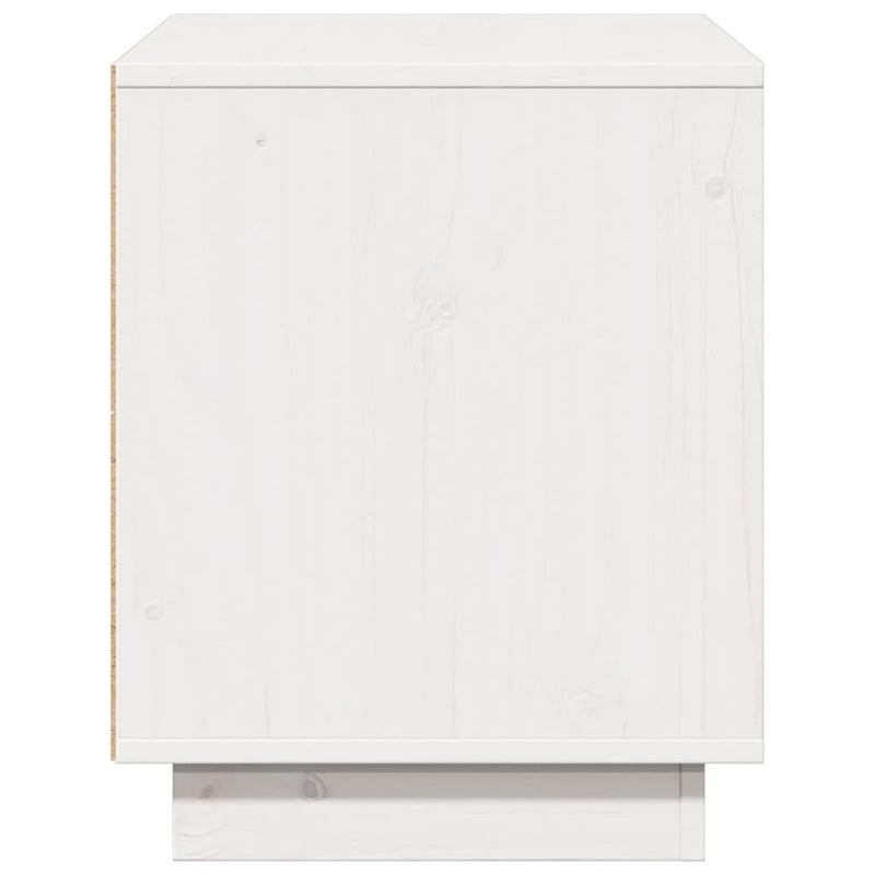 vidaXL TV Cabinet White 74x35x44 cm Solid Wood Pine