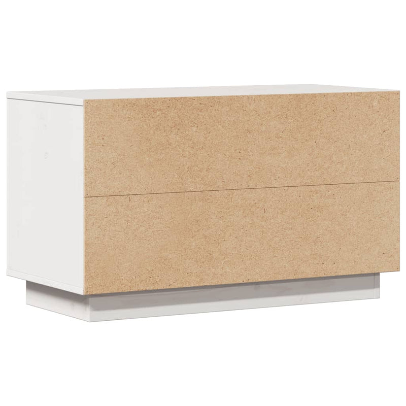 vidaXL TV Cabinet White 74x35x44 cm Solid Wood Pine