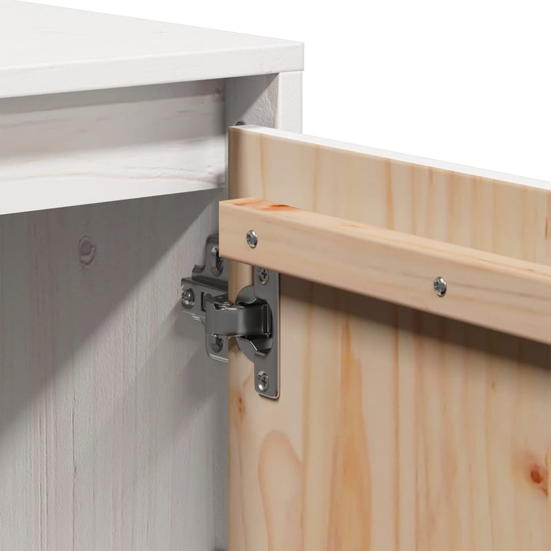 vidaXL TV Cabinet White 74x35x44 cm Solid Wood Pine
