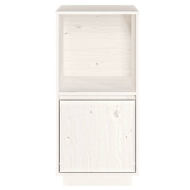 vidaXL Sideboard White 38x35x80 cm Solid Wood Pine