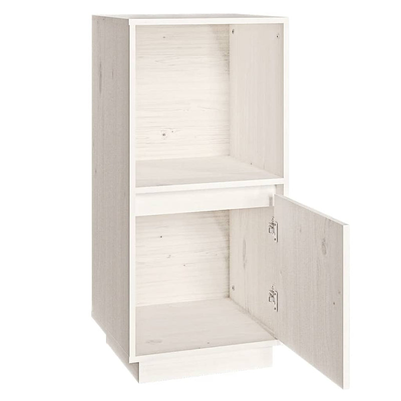 vidaXL Sideboard White 38x35x80 cm Solid Wood Pine