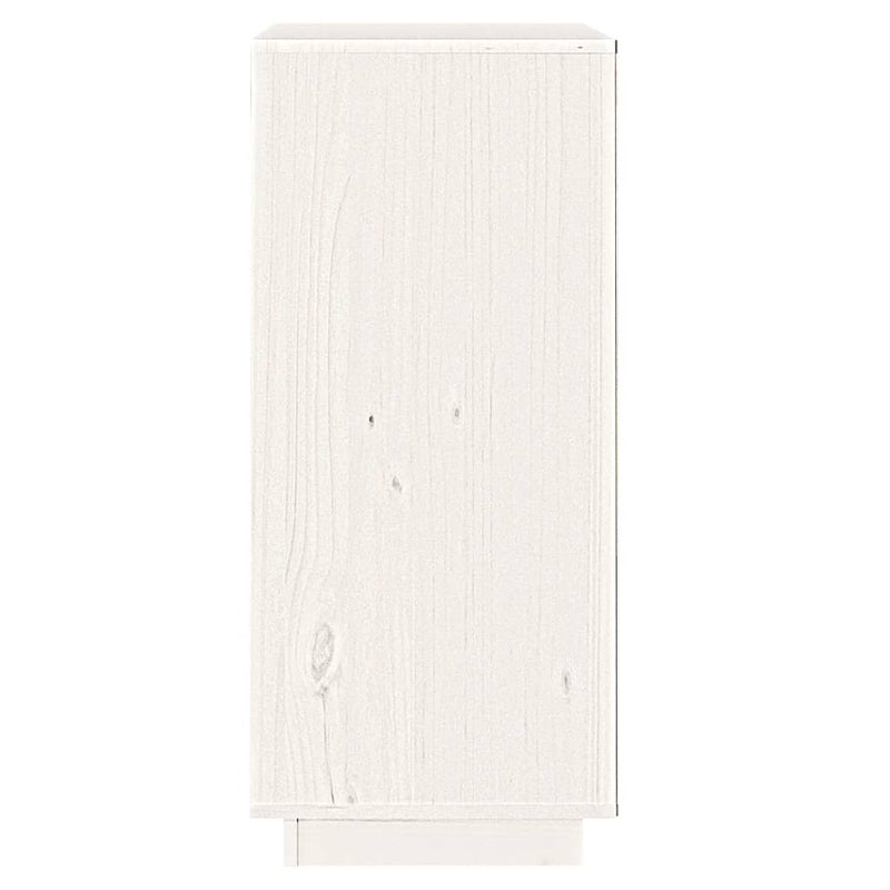 vidaXL Sideboard White 38x35x80 cm Solid Wood Pine