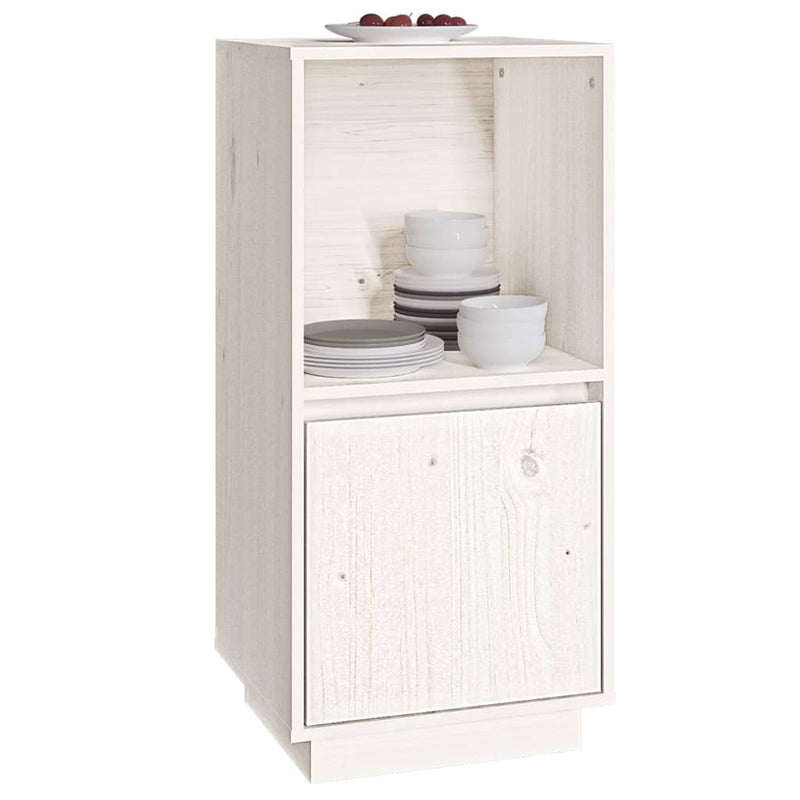vidaXL Sideboard White 38x35x80 cm Solid Wood Pine