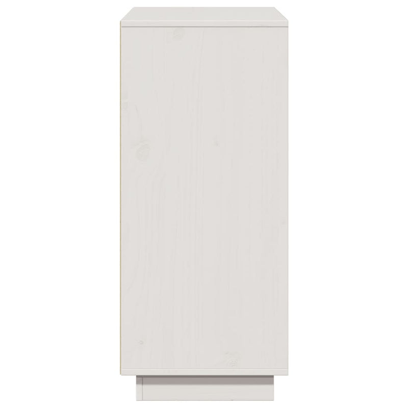 vidaXL Sideboard White 110.5x35x80 cm Solid Wood Pine