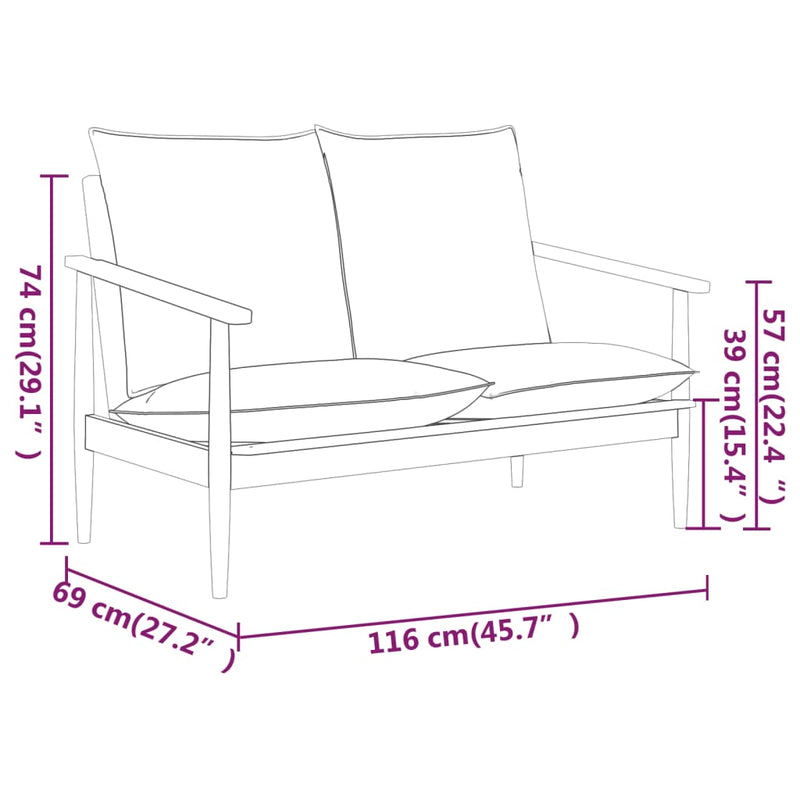 vidaXL 3 Piece Sofa Set Real Leather with Solid Wood Acacia Brown