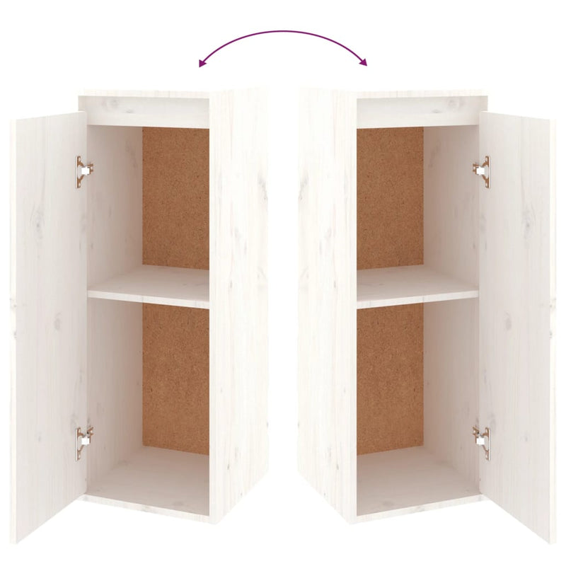 vidaXL TV Cabinets 4 pcs White Solid Wood Pine
