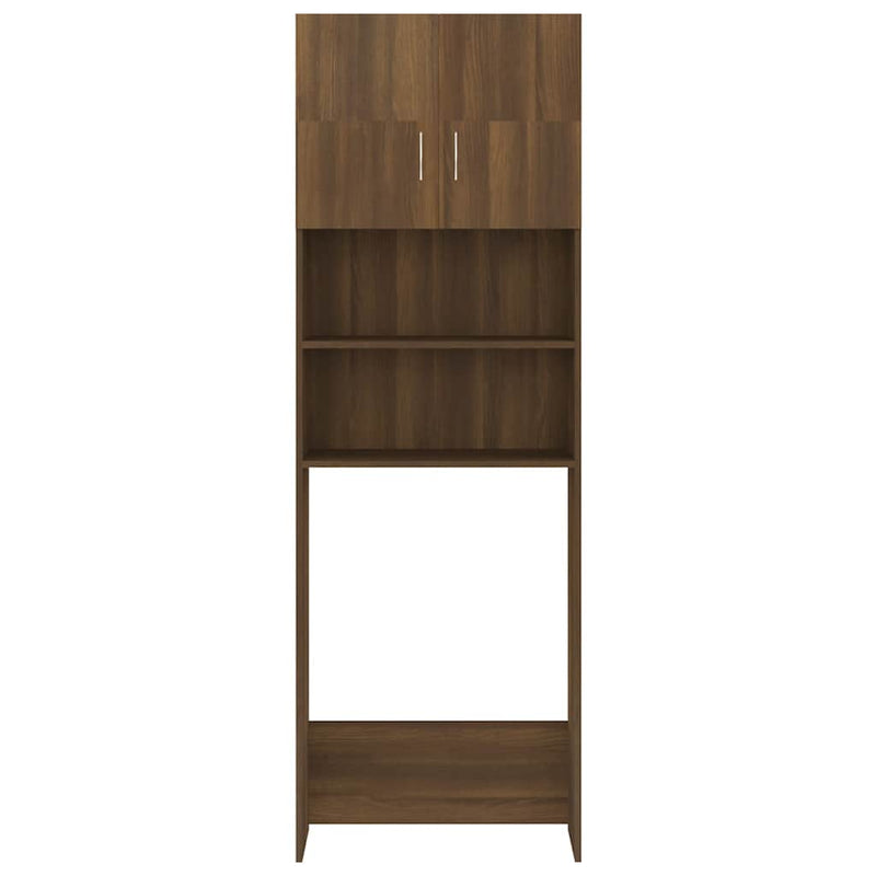 vidaXL Washing Machine Cabinet Brown Oak 64x25.5x190 cm