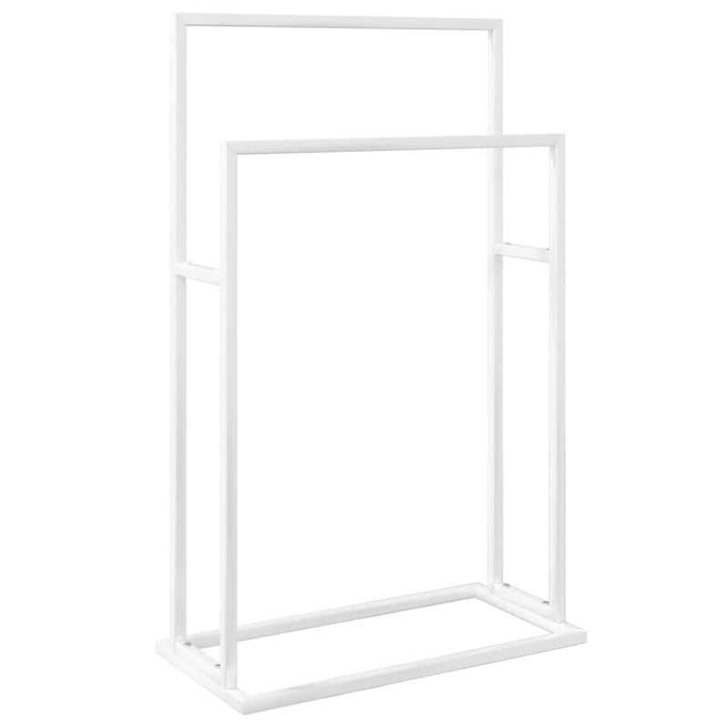 Freestanding Towel Rack White 48x24x78.5 cm Iron