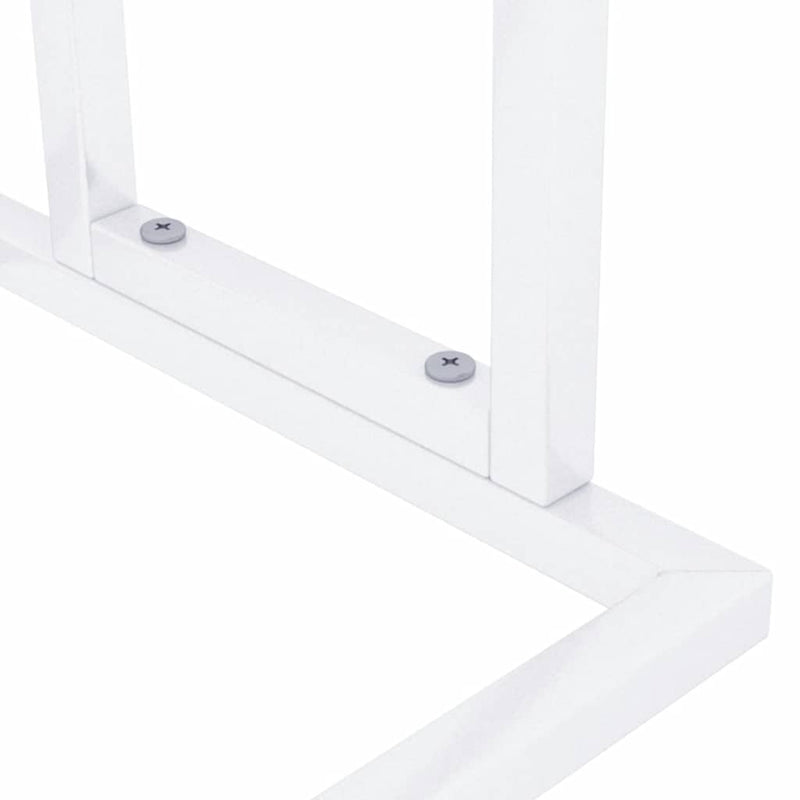 vidaXL Freestanding Towel Rack White 48x24x78.5 cm Iron
