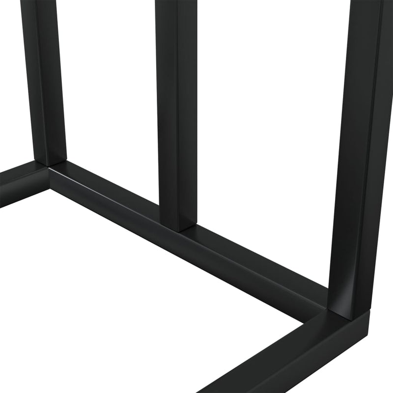 vidaXL Freestanding Towel Rack Black 48x24x79 cm Iron