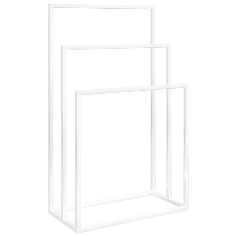 vidaXL Freestanding Towel Rack White 48x24x79 cm Iron